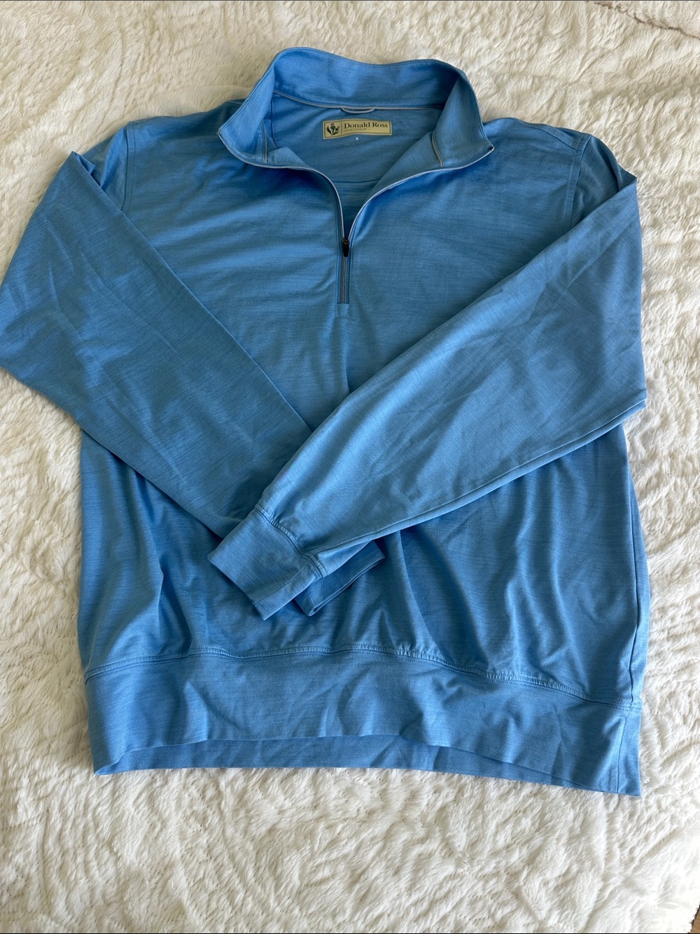 Donald Ross Men's Sky Blue Quarter-Zip Pullover Sweater